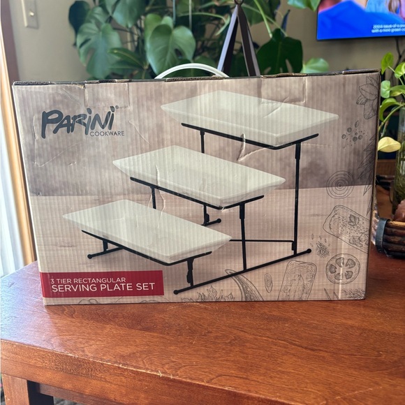 Parini Cookware 3 Tier Rectangular Serving Plate Set. NIB - Picture 2 of 9